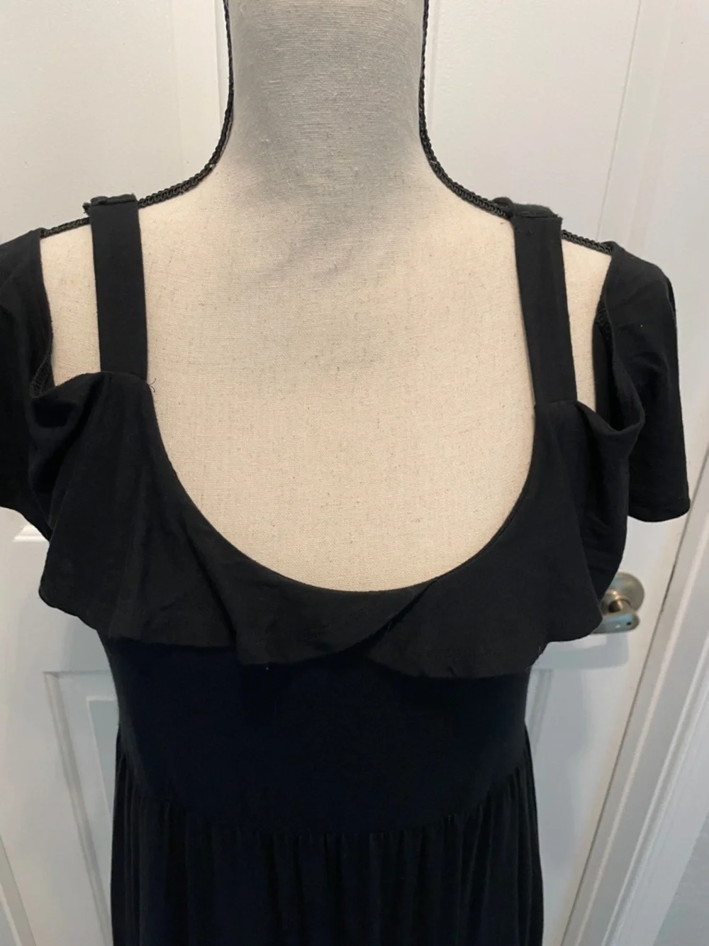Soma Black Ruffle-Trim Maxi Dress - Picture 5 of 7